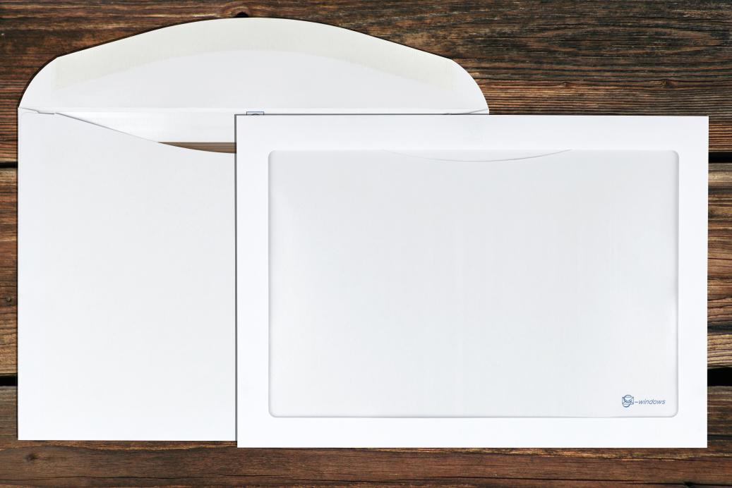 Kuvertierhüllen mit Panoramafenster C5 162x229 mm Nassklebend Weiß 100 g/qm